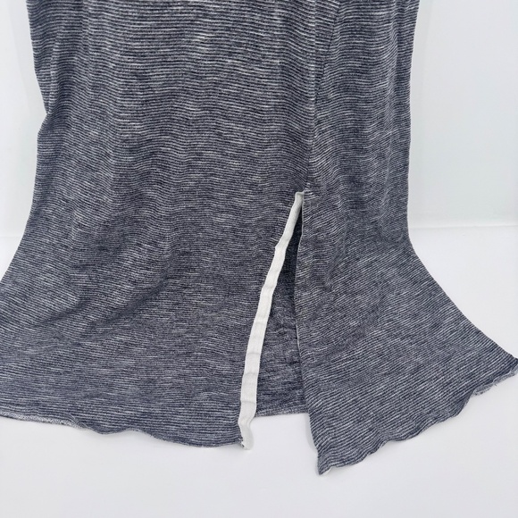 Neiman Marcus Dress Women Medium Black Striped Sleeveless Tank Maxi Back Slit - Picture 6 of 12